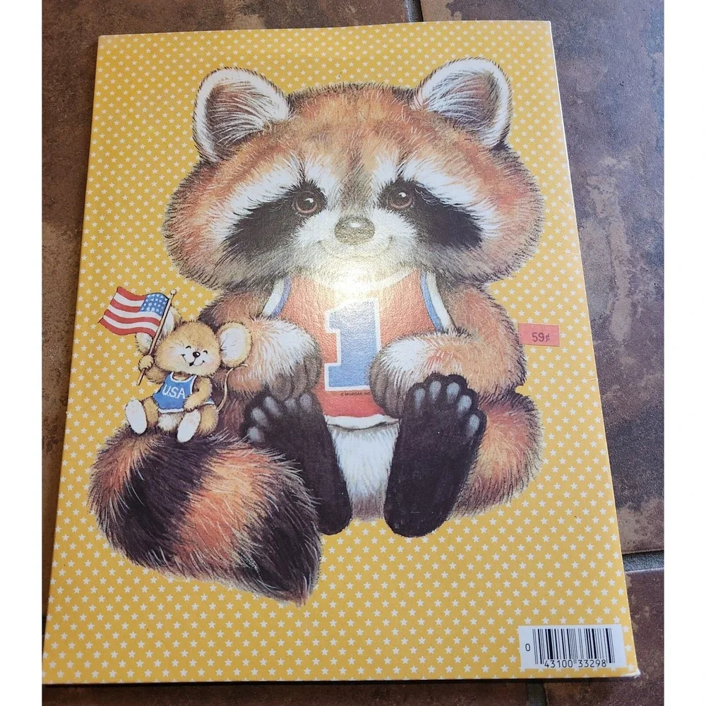 Vintage 1980'S Mead USA Raccoon‎ And Mouse Critter Sitters Folder